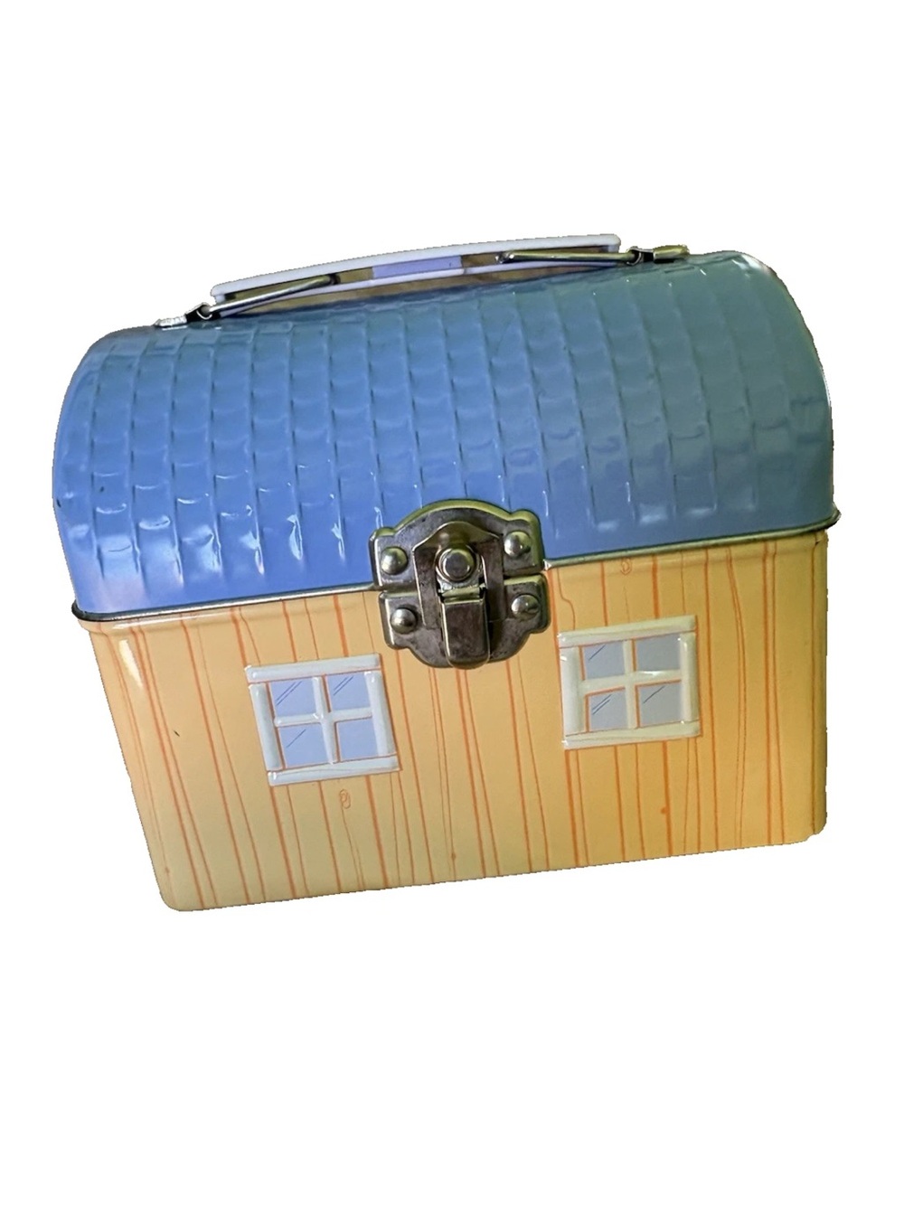 Vintage y2k tin box Bitty Baby by American Girl cute little farm barn house box